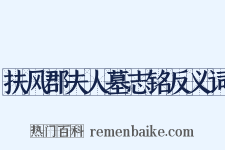 扶风郡夫人墓志铭反义词是什么意思的图片